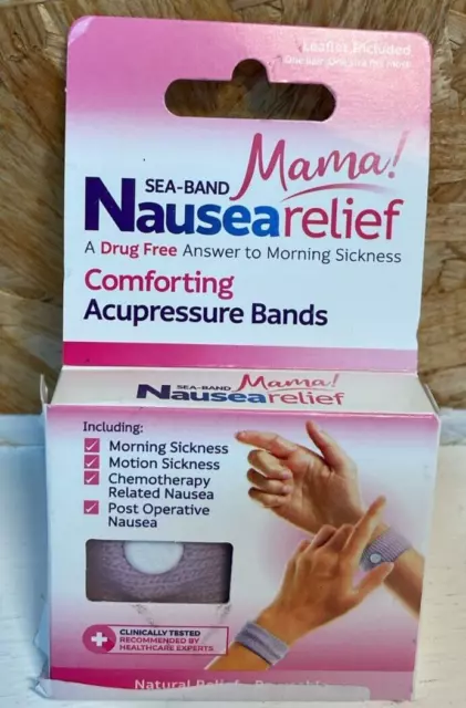 Sea-Band Mama Acupressure Wristband Relief Morning Sickness Nausea Pregnency