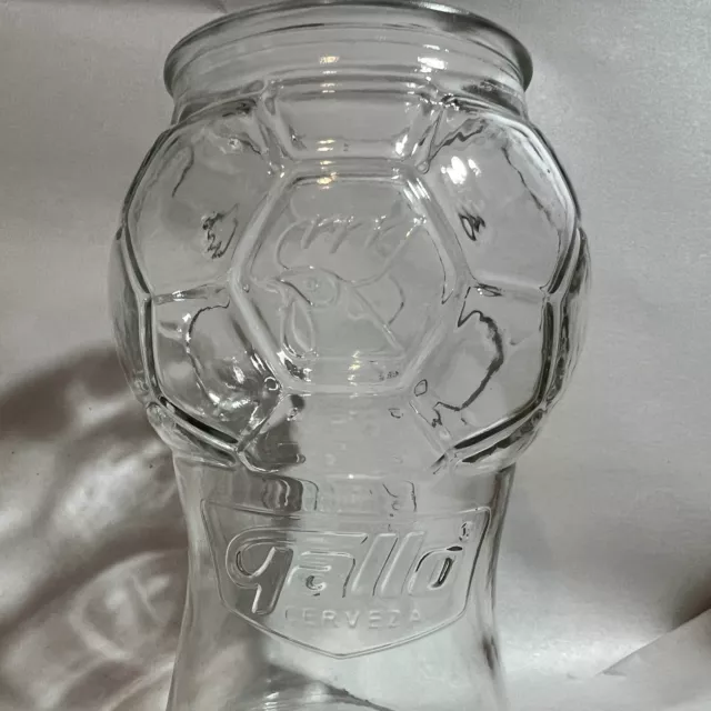 Gallo Cerveza Futbol / Soccer Ball Beer Glass - Advertising Guatemala