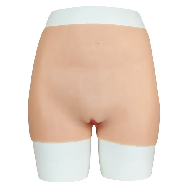 Silicone Fake Vagina Boxer Briefs Sissy Panties Transgender Feminine Gay Shemale