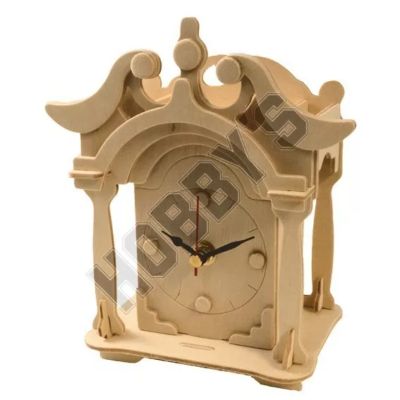 Shelf Clock: Wood Craft Assembly Wooden Construction Clock Kit