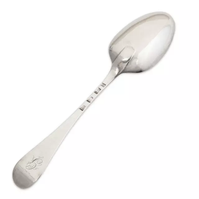 Superb Ebenezer Coker Georgian Sterling Silver Serving Spoon Hanoverian 1769 3