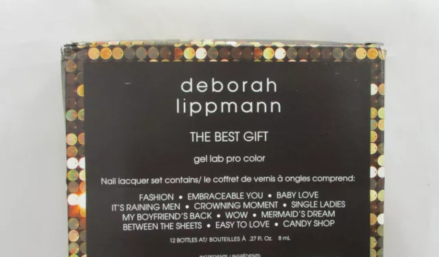 DEborah Lippmann The Best Gift Gel Lab Pro Color set of 12 -0.27 oz each Scuffed 3