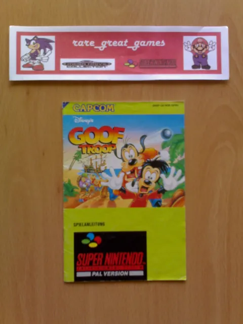 Anleitung ★ GOOF TROOP Capcom Super Nintendo SNES PAL NOE ☆ SGZ Deutsch Version