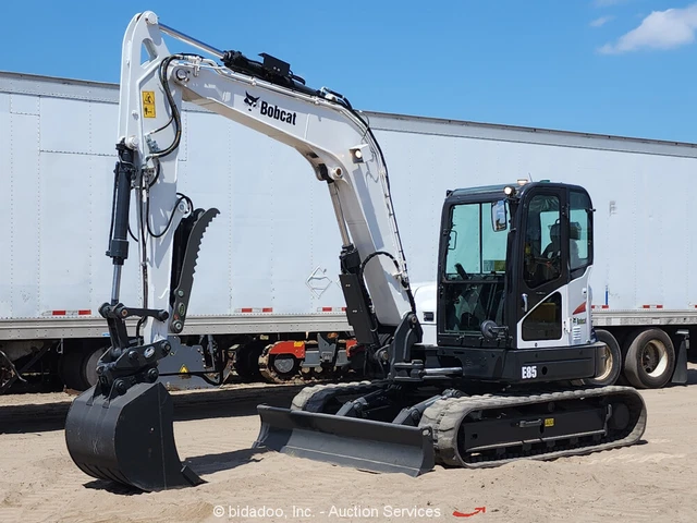 2018 Bobcat E85 Mini Excavator Rubber Cab Backhoe Dozer Thumb Midi bidadoo