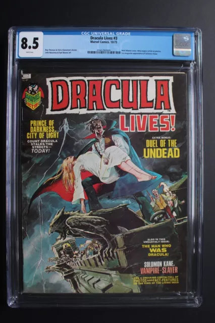 DRACULA LIVES #3 ADAMS 1973 Brother Voodoo SATANA SON OF SATAN Previews CGC 8.5