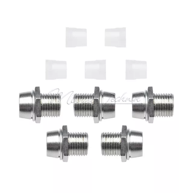 20PCS x 5MM LED Chrome Metal Silver Bezel Holder Panel Display Mount Base Rubber 3