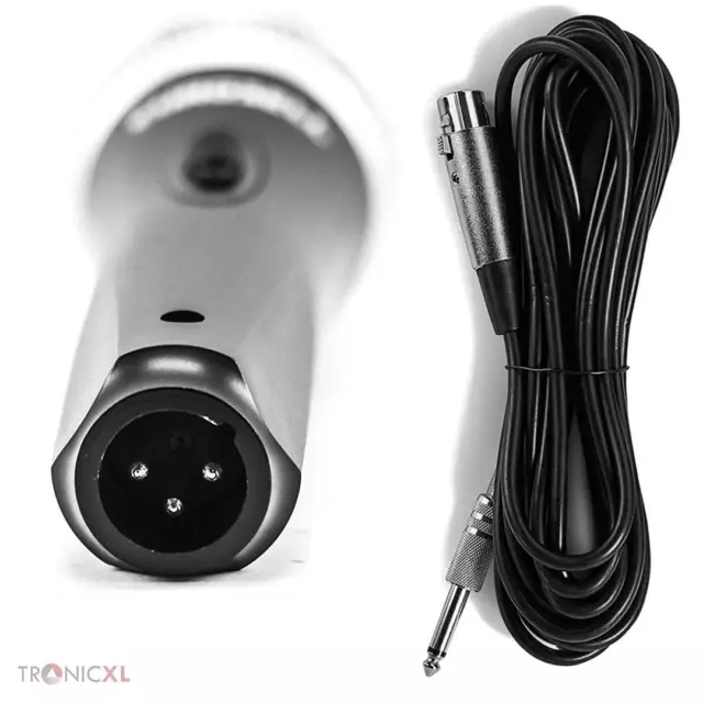 Dynamisches Profi Metall Mikrofon Microfon + Koffer Case + 5m 6,35mm Kabel 3