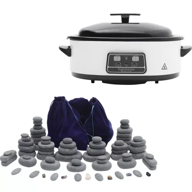 Massage Heater Hot Stone Kit Digital Warmer Heating Basalt Stones Rock Spa Salon