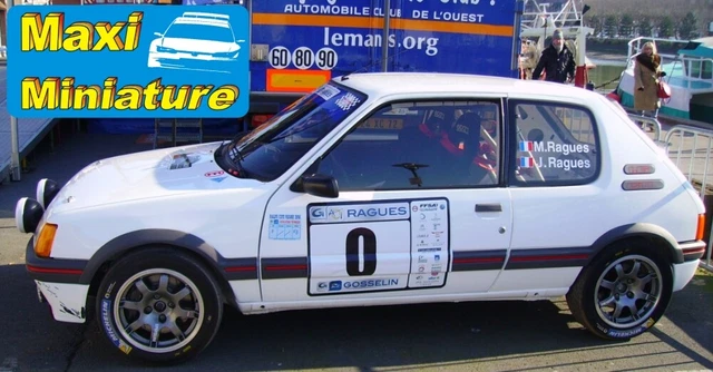 Décalcomanies 1/43 Peugeot 205 GTI F2/14 - Rallye Du Pays D'Auge 2008, Pilote Brière Stéphane, Maxi Miniature