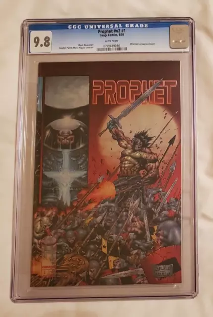 PROPHET #v2 #1 CGC 9.8 Graded Image Comics 8/95 White Pages Chromium Wraparound
