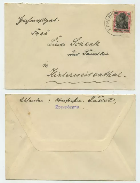 94924 - Mi.Nr. 90 - Beleg - Eppenbrunn 1921 nach Hinterweidenthal