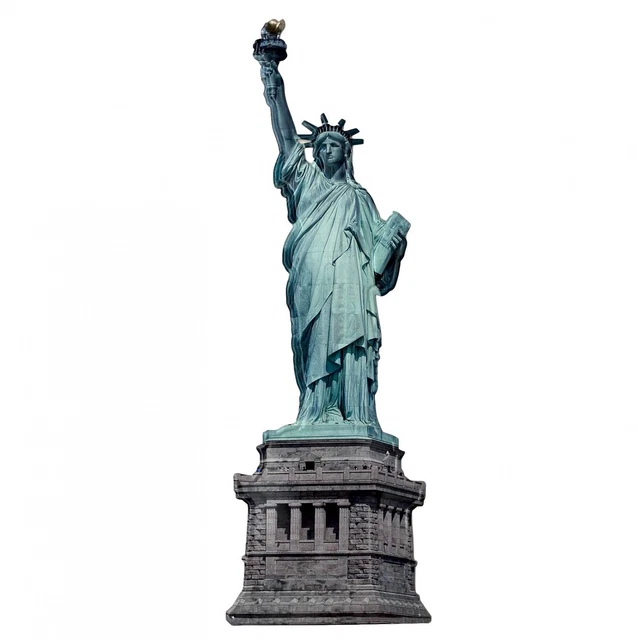 Muestra de la lata hoja estatua de la libertad USA américa estilo antiguo 75cm