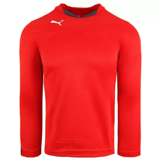 Puma V5.08 Langarm Crew rot Kinder Buffon Torhüter Fußball Top 700489 24J