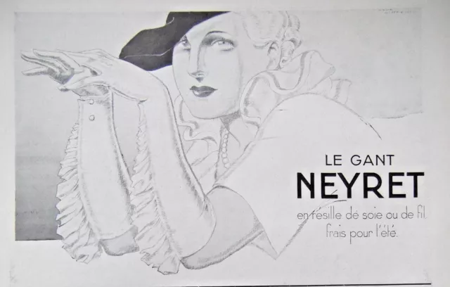 1935 Neyret Silk Or Wire Mesh Glove Press Advertisement