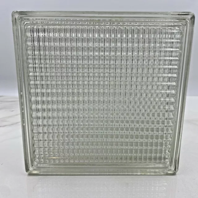 Vintage Reclaimed Up-cycle Architectural Industrial Atomic Retro Glass Block 50s