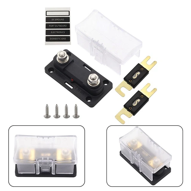 ANL Fuse Holder With LED Indicator Light M8+ANLFuse With-Iinsulating-Cover-32VDC