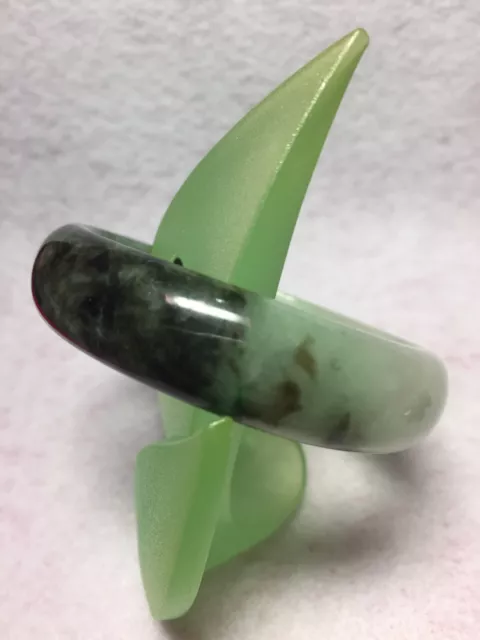 53.5mm- Vintage 100% Natural Jadeite Jade Bangle- Moss Green