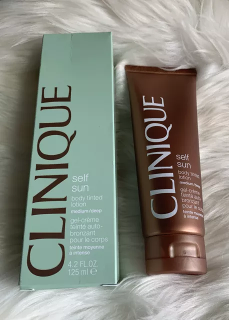 Clinique Self Sun Body Tinted Lotion Oil Free MEDIUM/DEEP ~ 4.2oz/125ml NIB