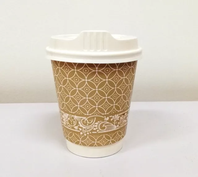 50sets Disposable Premium Coffee Cups 8oz Double Wall-Free Postage