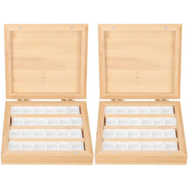 2x Niños Caja Color Tableta Pigmento Soporte Para Niños Pintura
