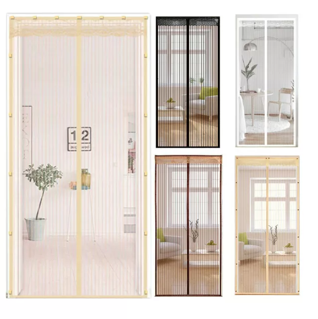 Magnetic Insect Door Net Screen Door Bug Mosquito Pest control Mesh Guard White