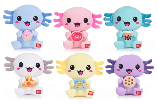 UKToyworld Kawaii Kuties Babyblauwe Axolotl Knuffel - 25 Cm Zacht Pluche Speelgoed, Schattige Zeemeermin Salamander, Ideaal Voor Knuffelen