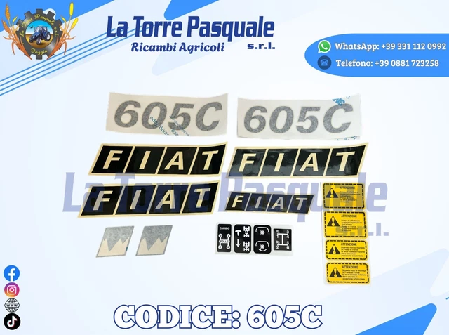 ADESIVI DECALCOMANIA TRATTORE FIAT 250DT - Foto 4