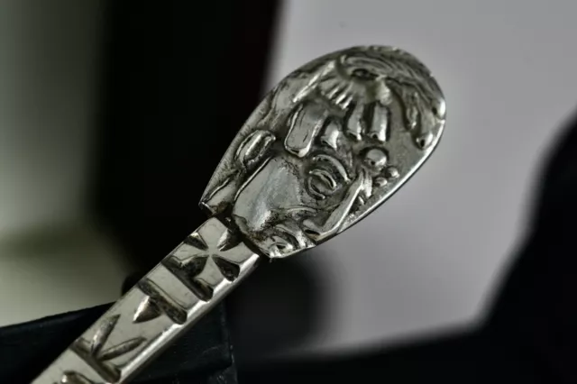 Vintage Alpaca Mexico Mayan Themed Silver Souvenir Spoon 3