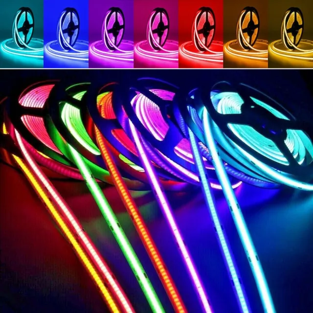 5-20m RGB LED Leiste COB Stripe Lichterkette Lichtband Strip Streifen Leuchte DE