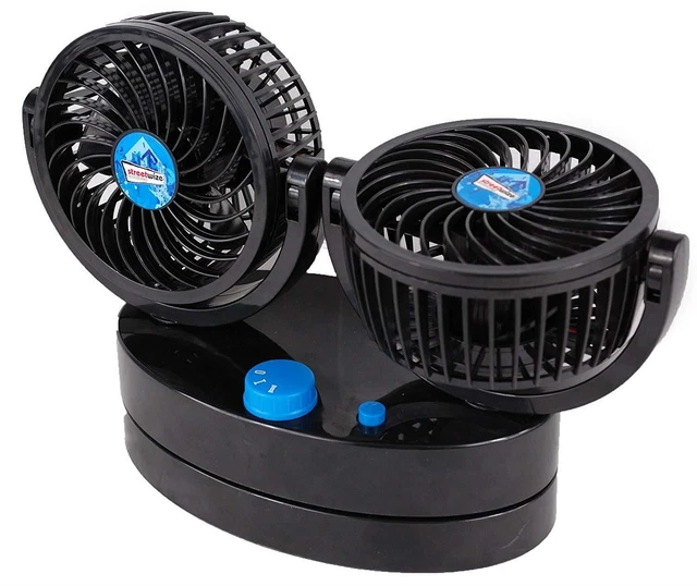 Oscillating Fan Compact CYCLONE II OSCILLATING fan compact & quiet 12v car motorhome camper ...
