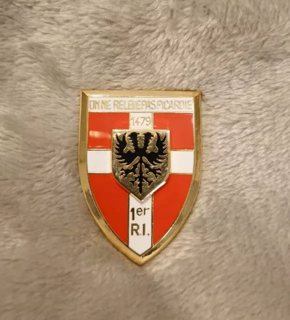 Insigne / pucelle / badge 1 er régiment d'infanterie Arthus Bertrand éd. Atlas