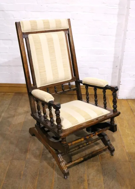 Antique vintage rocking armchair - relaxer reading chair