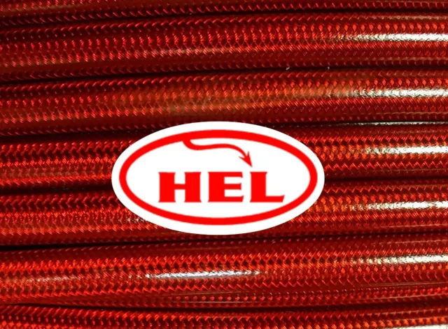 TRANS RED Volty Import 1997-2000 FRONT HEL BRAIDED BRAKE LINES