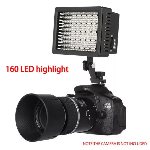 Cámara de estudio LED LD-160 videocámara DV luz caliente para Canon Nikon DSLR