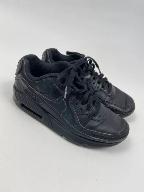 Nike Air Max 90 Boys Size 3.5Y LTR CD6864-001 Black Casual Shoes Sneakers