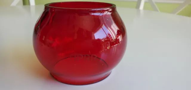 Etched Red U.P.R.R. Kopp Globe for Short RR Lanterns Union Pacific Railroad