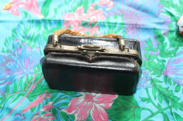 sac à main/ valise de poupée ancienne grande taille (no jumeau bleuette gaultier