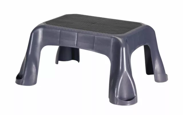 Rubbermaid Plastic Step Stool, In-Mold Tread, 1-Step, Gray