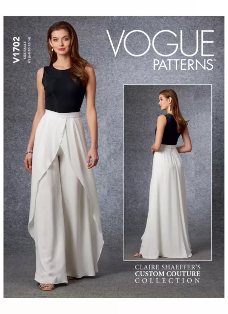 Vogue Advanced SEWING PATTERN V1702 Misses Trousers With Overlay 6-14 Or 14-22