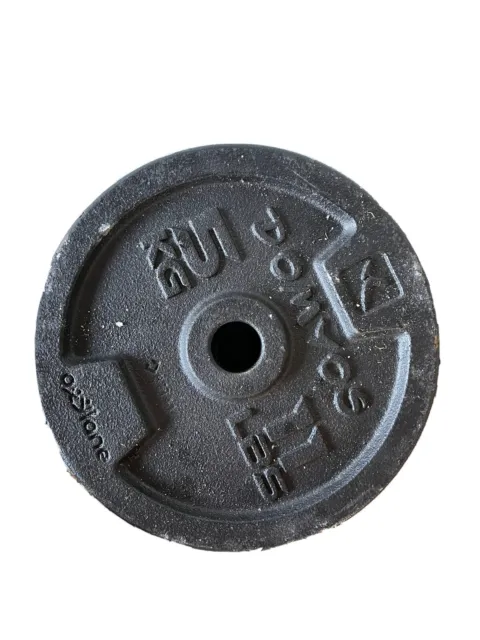 1-Inch Classic Cast Iron Weight Plate 5kg/11lb, Single Black