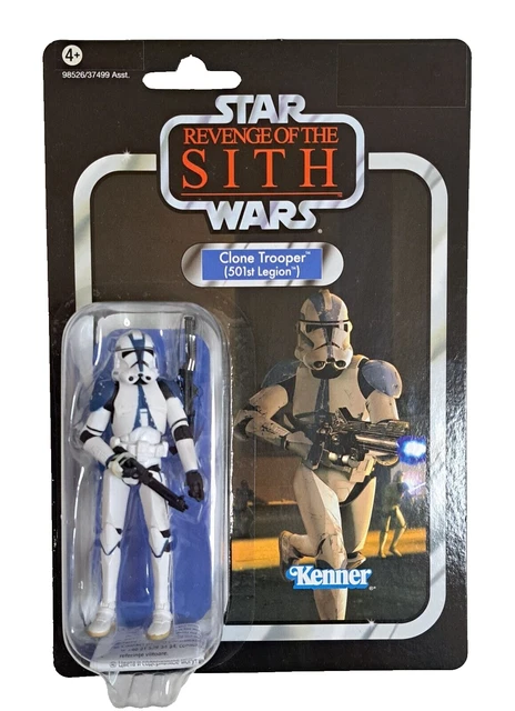 Star Wars The Vintage Collection – Soldat Clone 501e Légion – Figurine 9,5 Cm – Accessoires Blasters – Hasbro