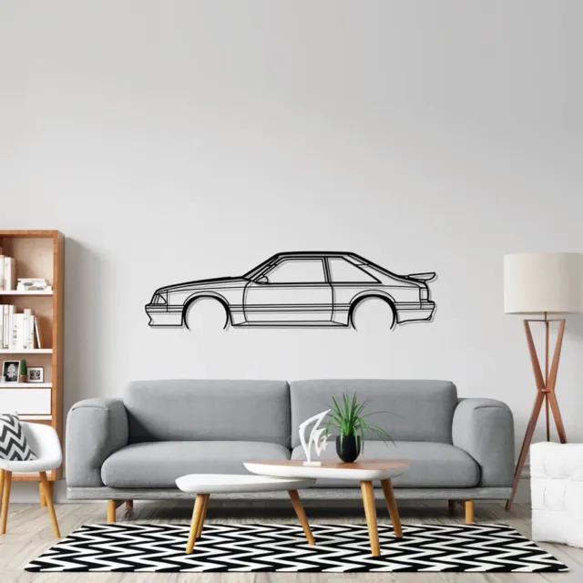 Wall Art Home Decor 3D Acrylic Metal Car Auto Poster USA Silhouette Saleen