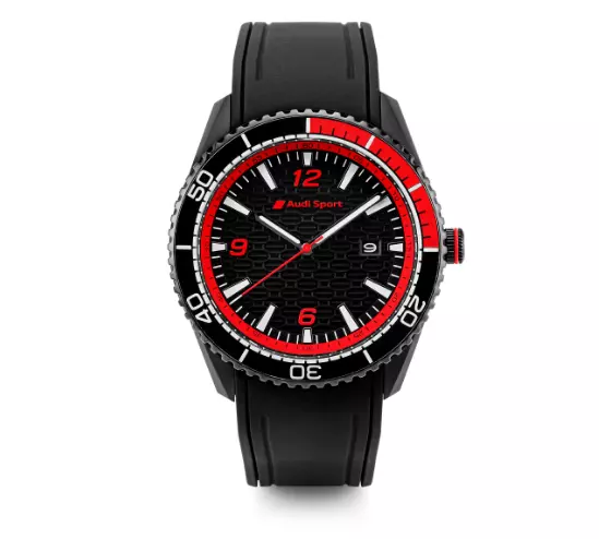 Audi Sport Horloge Bracelet-Montre Noir Rouge 3102000200