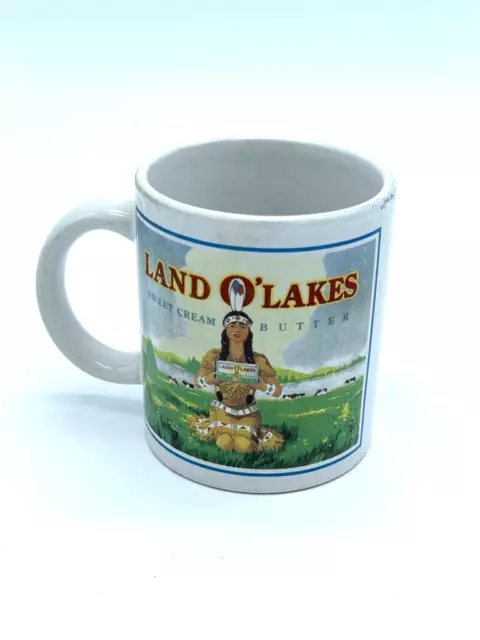 Land O Lakes Coffee Cup w/ Retired Maiden Logo Sweet Cream Butter Mug Vintage