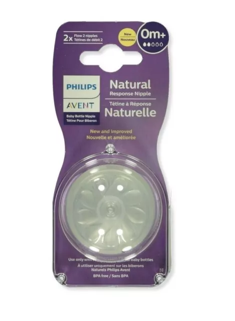 new unopened Philips AVENT BPA Free Natural Flow Newborn Nipples (Pack of 2)