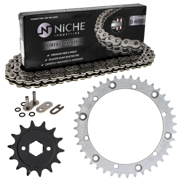 Sprocket Chain Set for Kreidler Mustang Utility 170 14/40 Tooth 520 O-Ring Kit