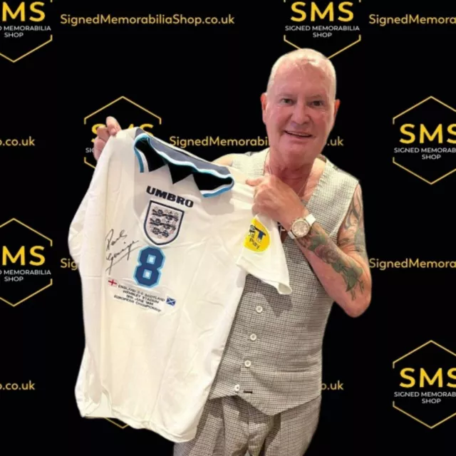 Paul Gascoigne of England Euro 96 Signed SHIRT Autograph Jersey with COA!