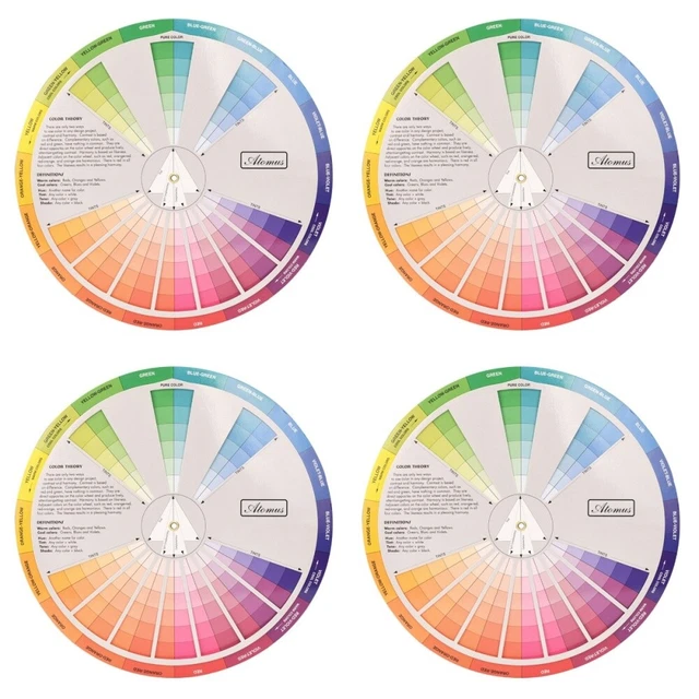 4 PCS Rgb Couleur Roue Creative Roue De Couleur Tableau Roue des couleurs