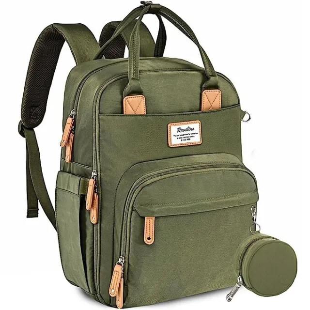 RUVALINO Diaper Bag Backpack - Multifunction Travel Back Pack Maternity Baby Cha