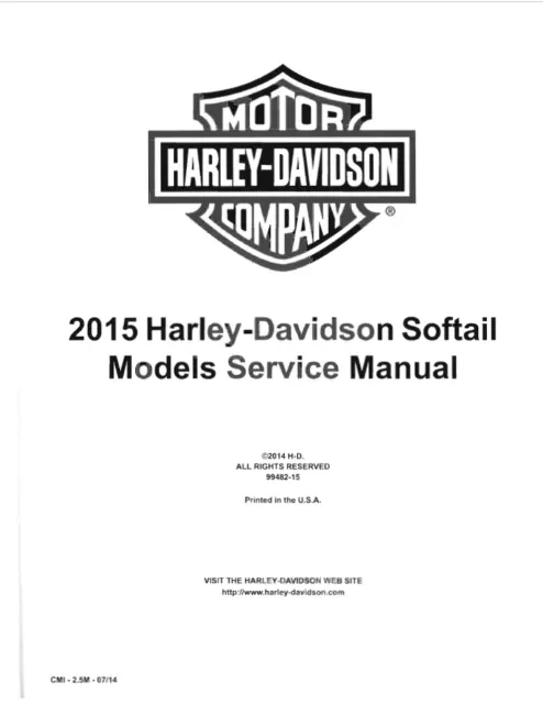 Harley Davidson Softail  2015  - Repair Service Manual  626pag - ENG